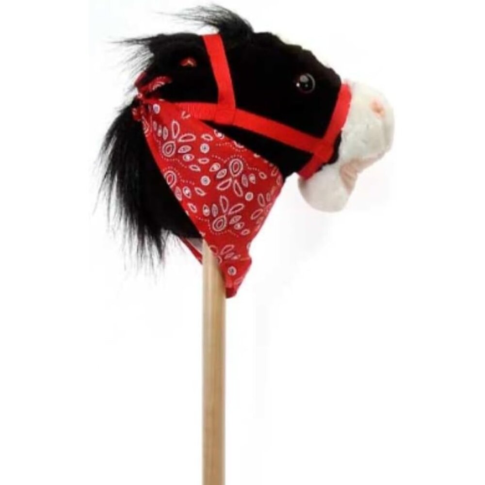 Plush Horse Riding Stick w/ Sound – 35.5-Inch Interactive Toy w/ Music for Kids